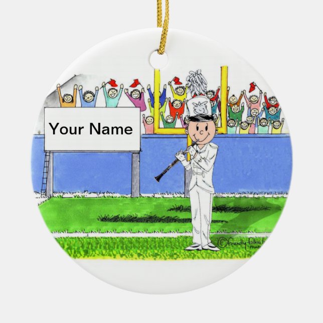 Clarinet - Male Julgransprydnad Keramik (Framsidan)