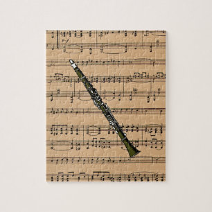 Clarinet med Lakan Music Background Pussel