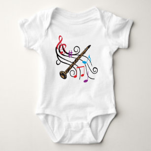 Clarinet med Music T Shirt