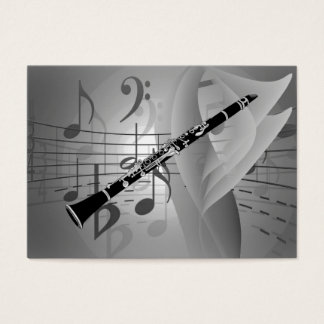 Clarinet med musikaccenter visitkort