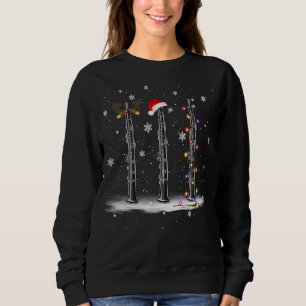 Clarinet med Reindeer Horn jul Light Santa Light S T Shirt