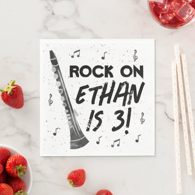 Clarinet Music Födelsedagsfest Papper Napkins Pappersservett (Insitu)