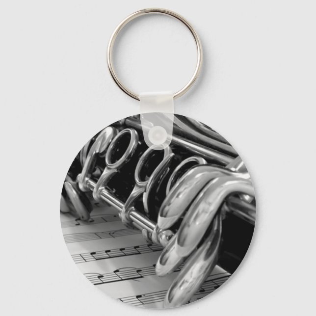 Clarinet Music Keychain Nyckelring (Framsida)