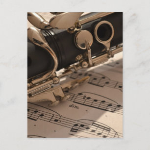 Clarinet Music Melody Clarinets Musical Dance Vykort