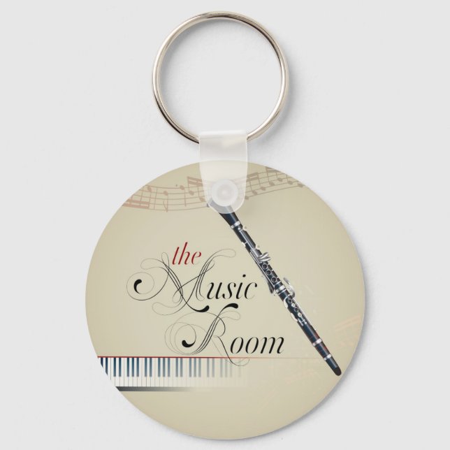 Clarinet Music Room Nyckelring (Framsida)