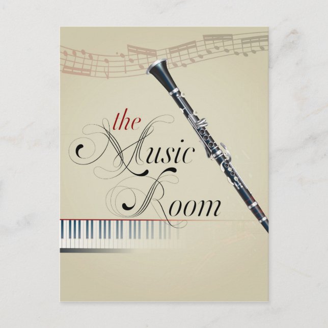 Clarinet Music Room Vykort (Framsida)