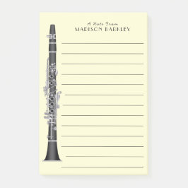 Clarinet Music Teacher Band Musician Post-it Block