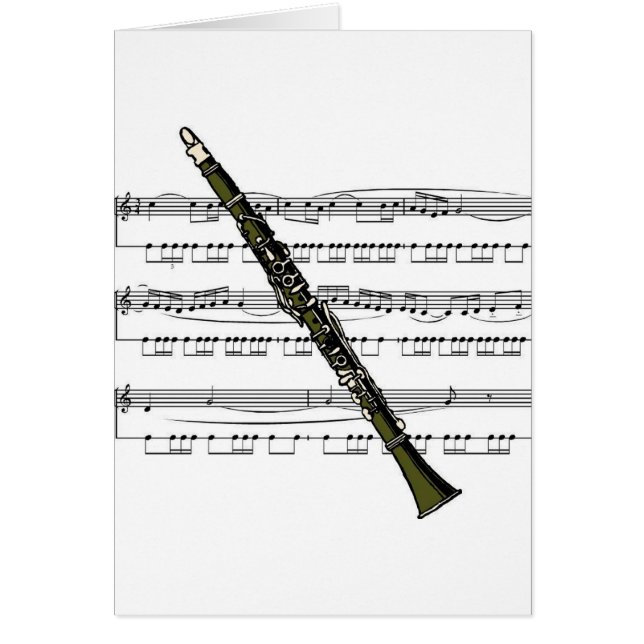 Clarinet musical 09 B Hälsningskort (Framsidan)