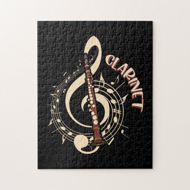 Clarinet Musical Instrument Music Älskare Pussel (Vertikal)