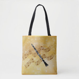 Clarinet-musik, populär design, tygkasse