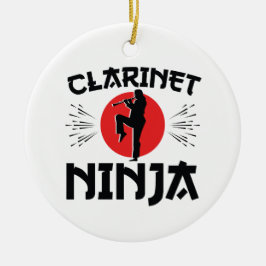 Clarinet Ninja Marching Band Julgransprydnad Keramik