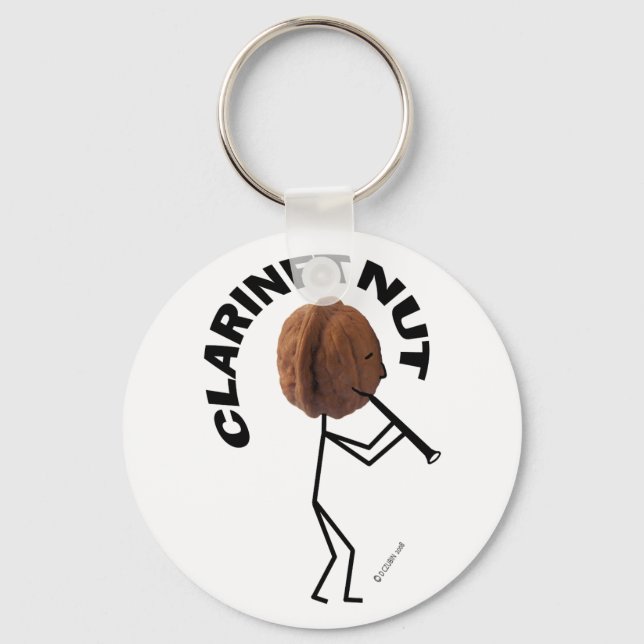 Clarinet Nöt Nyckelring (Framsida)