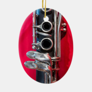 Clarinet på Red Julgransprydnad Keramik