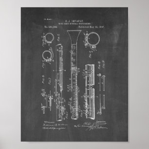 Clarinet Patent - Kalkboard Poster