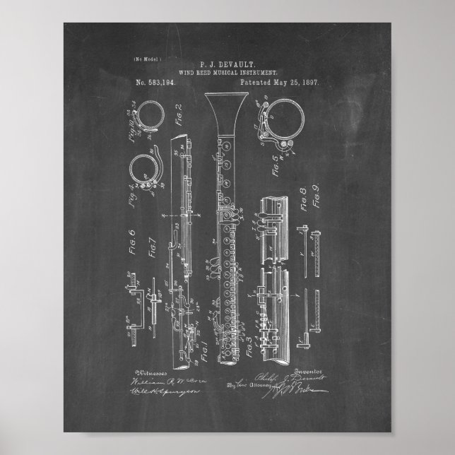 Clarinet Patent - Kalkboard Poster (Framsidan)