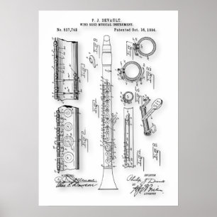 Clarinet Patent Poster