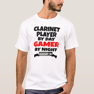 Clarinet Player by Day Gamer by Night Tee Shirt