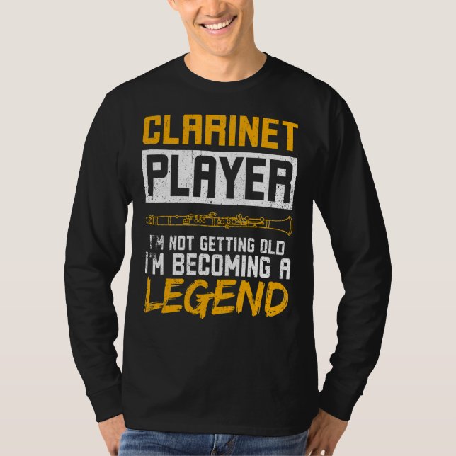 Clarinet Player Clarinet Legend T Shirt (Framsida)