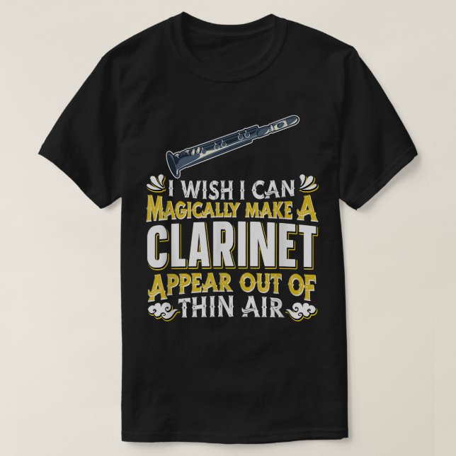 Clarinet Player - Magics Woodwind Instrumen T Shirt (Design framsida)