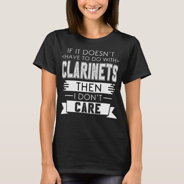 Clarinet Player Music Instrument Clarinet T Shirt (Framsida)