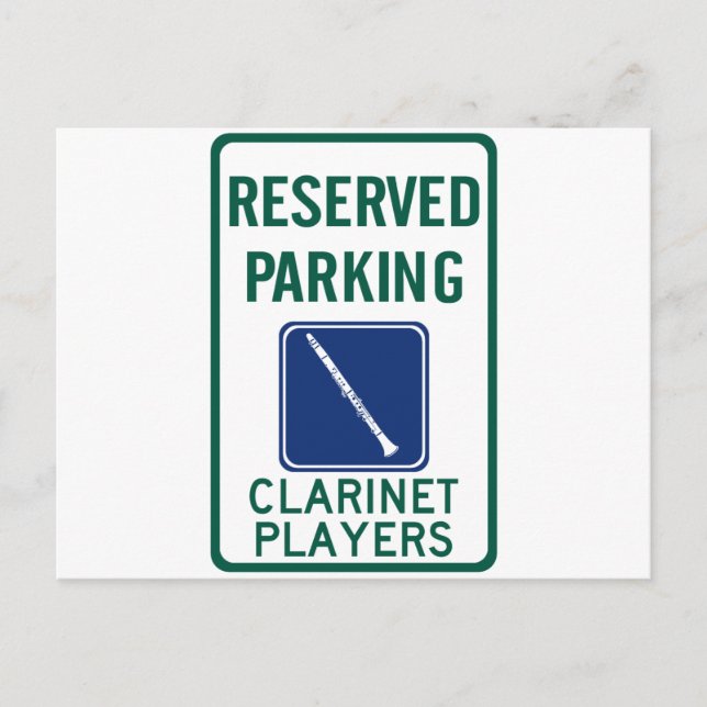 Clarinet Players Parking Vykort (Framsida)