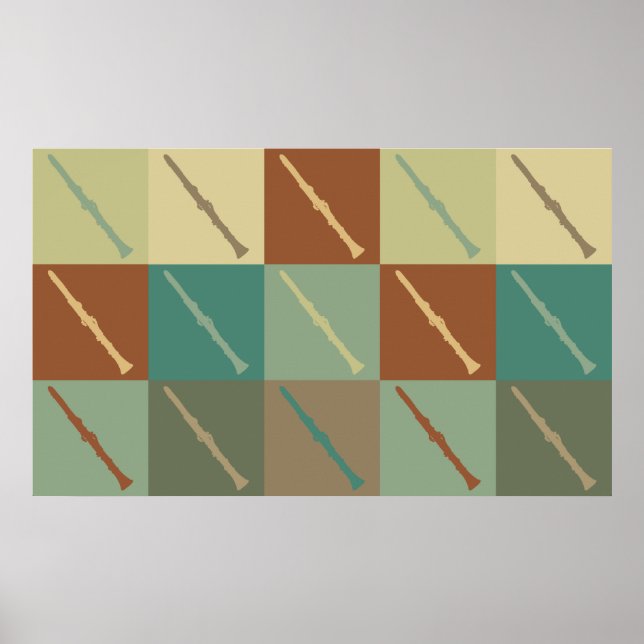 Clarinet Pop Art Poster (Framsidan)