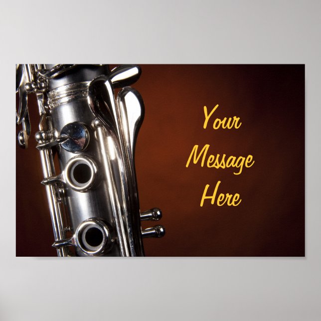 Clarinet Poster med Personlig Message (Framsidan)