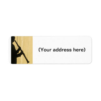 Clarinet Shadow adressetiketter Returadress Etikett