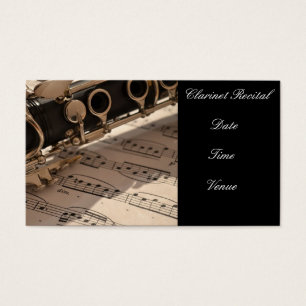 Clarinet skäl Mini-inbjudan Visitkort
