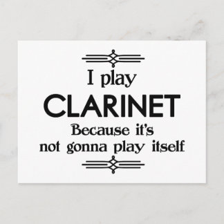 Clarinet - Spela upp självunderhållande Deco Music Vykort