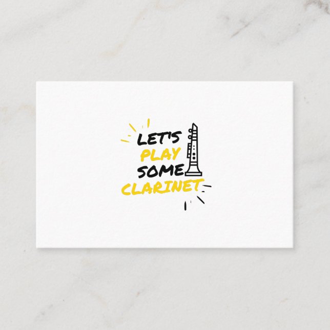 Clarinet-spelare Visitkort (Framsida)
