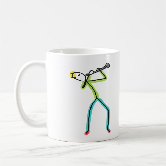 Clarinet Stickman Kaffemugg (Vänster)