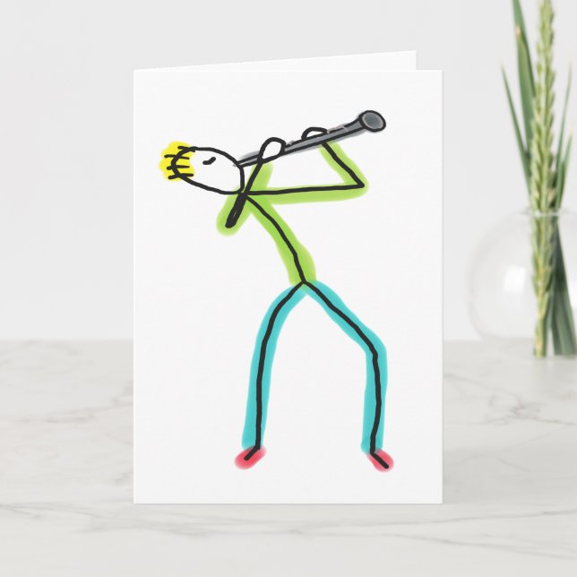 Clarinet Stickman Kort (Framsida)