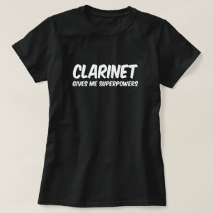 Clarinet Superpower Funny Superhjälte Music T Shirt