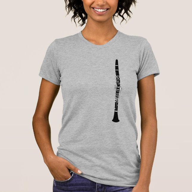 Clarinet Teckning T-Shirt (Framsida)
