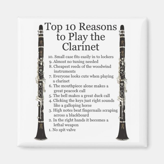 Clarinet Top 10 Magnet (Framsidan)