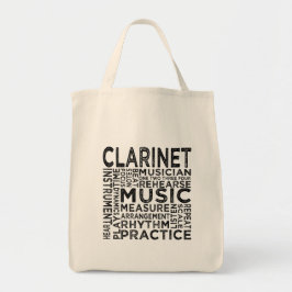 Clarinet Typography Tygkasse
