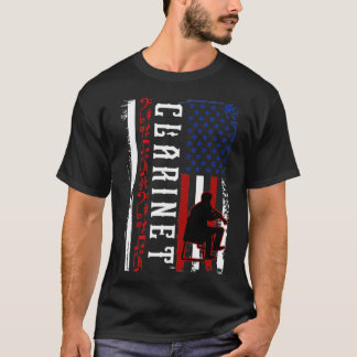 Clarinet US Flagga Clarinetist T Shirt