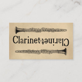 Clarinet Vintage Visitkort