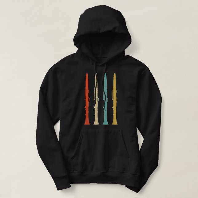 Clarinet Woodwind Marching Band Big Band Orche Hoodie (Design framsida)