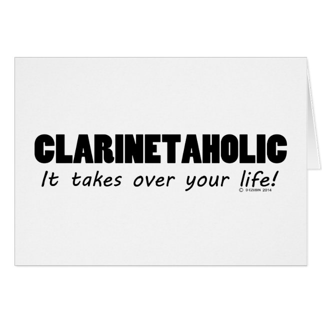 Clarinetahol Life Hälsningskort (Framsidan Horizontal)