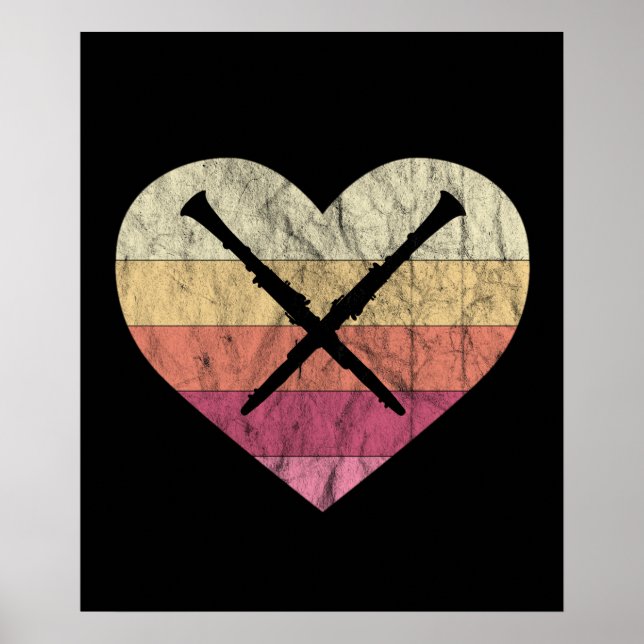 Clarinetist Kärlek Spelings Clarinet Poster (Framsidan)