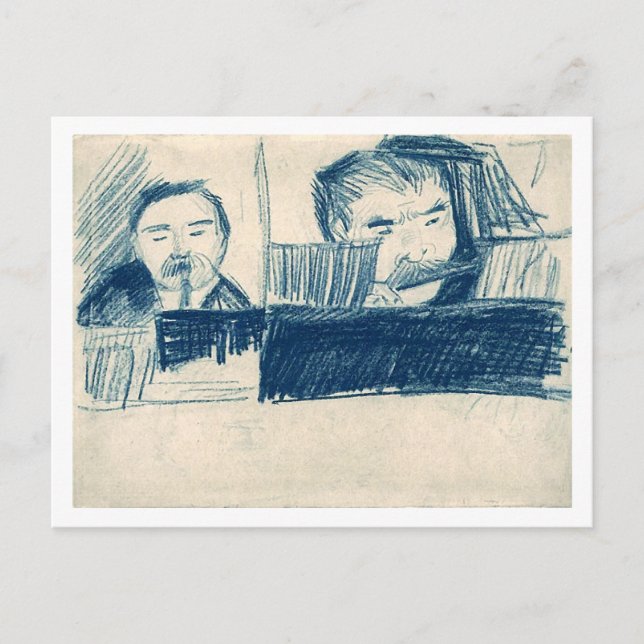 Clarinetist och Piccolo Player, Vincent van Gogh Vykort (Framsida)