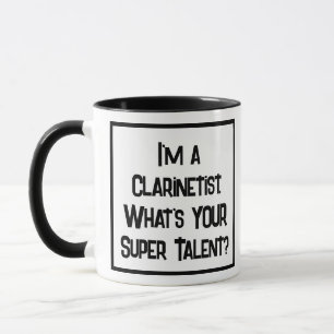 Clarinetist Toppen Talent. Två tonkaffe Mugg