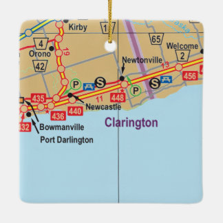 Clarington Ontario Karta Julgransprydnad Keramik