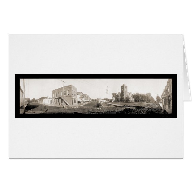Clarion Iowa foto 1907 Hälsningskort (Framsidan Horizontal)