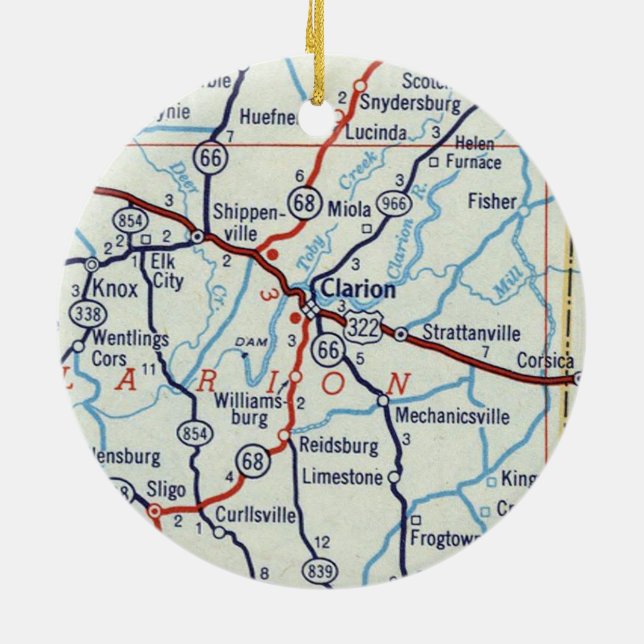 Clarion PA Julgransprydnad Keramik (Baksidan)