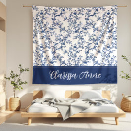 Clarissa Anne Daety Navy och White Toile Fleecefilt