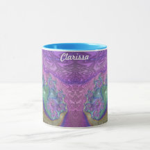 ~ CLARISSA ~ GLOSSY 3D Glossy Grönt Lila Blue