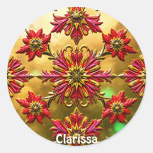 CLARISSA ~ Shiny Red Guld Black jul ~